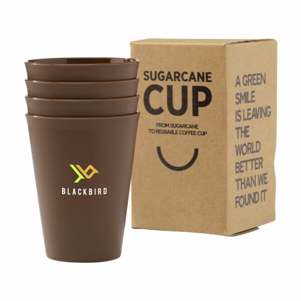Herbruikbare koffiebeker | Bio suikkerriet | Drinkbeker te bedrukken - Bruin