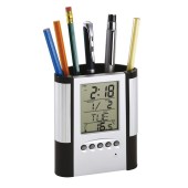 Pennenhouder met LCD alarmklokje BUTLER Pennenhouder met LCD alarmklokje BUTLER