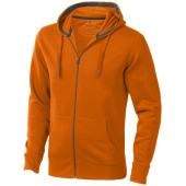 Arora heren hoodie met ritssluiting - Oranje - S