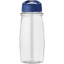 H2O Active® Pulse 600 ml sportfles met tuitdeksel - Transparant/Blauw