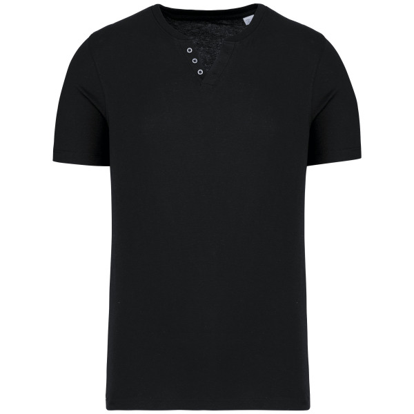 Heren T-shirt henley - 140 gr/m2