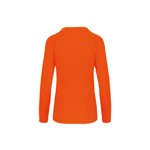 Damessportshirt Lange Mouwen Fluorescent Orange S