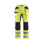 High Vis Werkbroek met stretch en gereedschapzakken