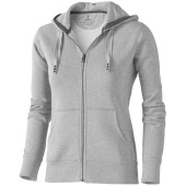 Arora dames hoodie met ritssluiting - Grijs gemeleerd - XL