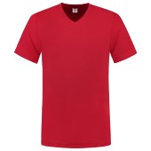 T-shirt V Hals Fitted 101005 Red 4XL