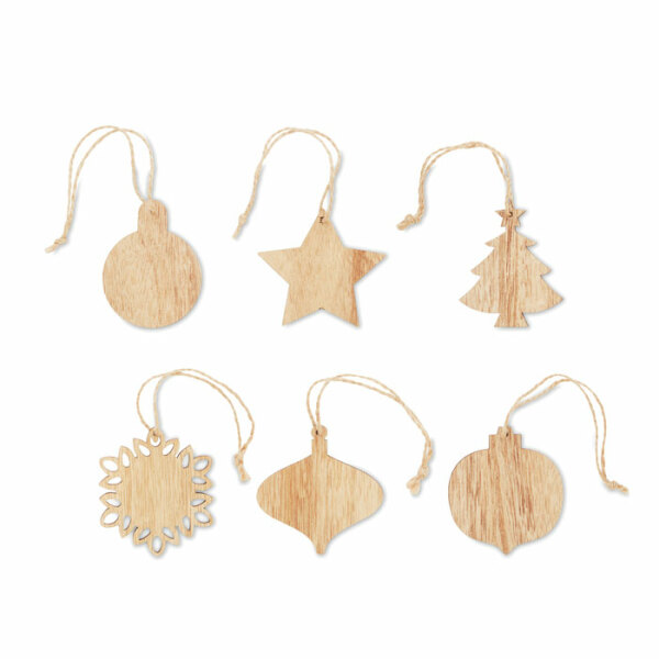 CHRISET - Set of wooden Xmas ornaments