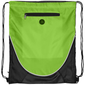 Peek polyester rugzak met trekkoordsluiting 5L - Lime/Zwart