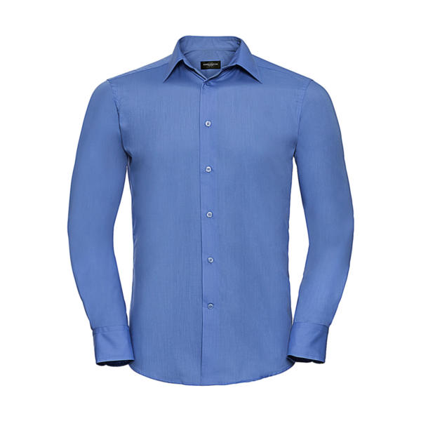 Tailored Poplin Shirt LS - Corporate Blue