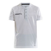 Craft Pro Control button jersey jr white/black 122/128