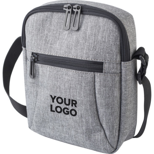 Polyester shoulder bag Caden grey