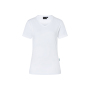 TF 5 Ladies' Workwear T-Shirt Casual-Flair, from Sustainable Material , 51% GRS Certified Recycled Polyester / 46% Conventional Cotton / 3% Conventional Elastane - white - 2XL