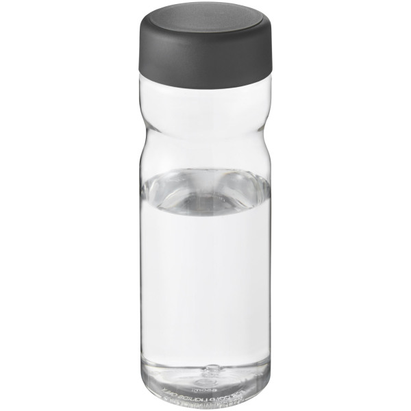 H2O Active® Base 650 ml screw cap water bottle - Transparent/Storm grey