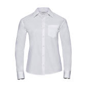 Ladies' Cotton Poplin Shirt LS - White - XS (34)