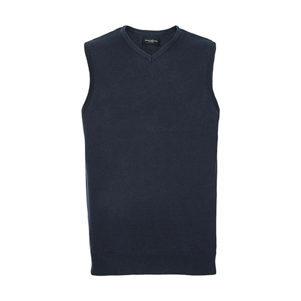 Adults' V-Neck Sleeveless Knitted Pullover - French Navy - 4XL