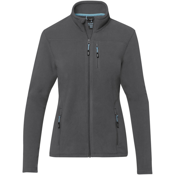Amber GRS gerecycled dames fleece jas met volledige rits - Storm grey - XS