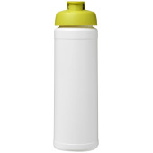 Baseline® Plus 750 ml sportflaska med uppfällbart lock - Vit/Limegrön