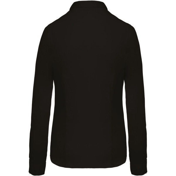 Langärmelige Popeline-Bluse Black XS