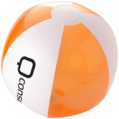 Bondi stevige en transparante strandbal - Transparant oranje/Wit
