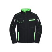 Workwear Softshell Jacket - COLOR - - black/lime-green - XS