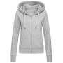 Stedman Sweater Hooded Zip for her grey heather L