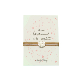 Postkaart met nikkel muntje - tekst Love like confetti