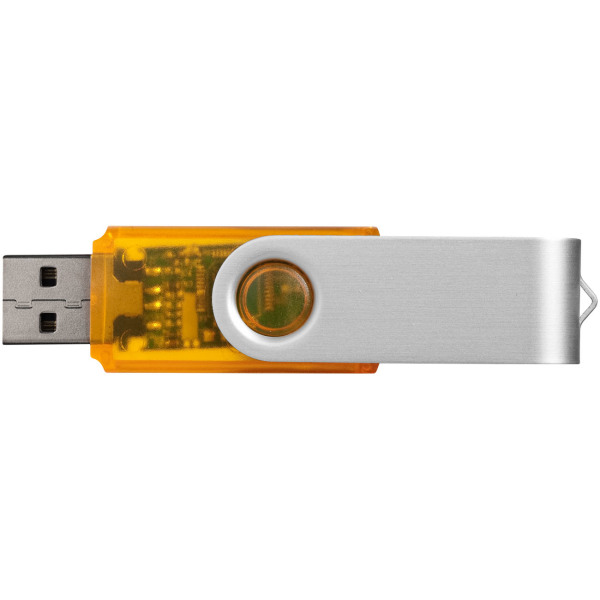 Rotate USB stick transparant - Oranje - 2GB