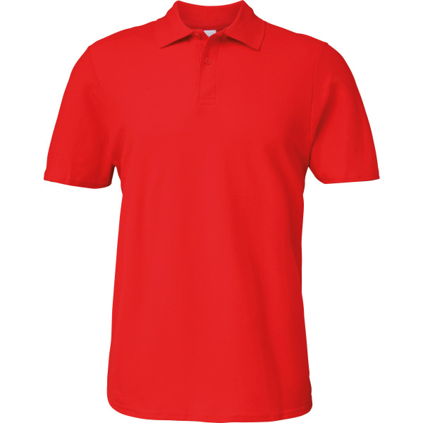 Herenpolo Softstyle Dubbele piqué Red 4XL