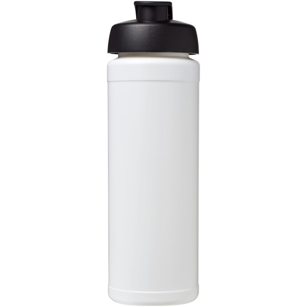 Baseline® Plus grip 750 ml flip lid sport bottle - White/Solid black