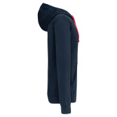 Men's contrast hooded full zip sweatshirt Navy / Red XS
