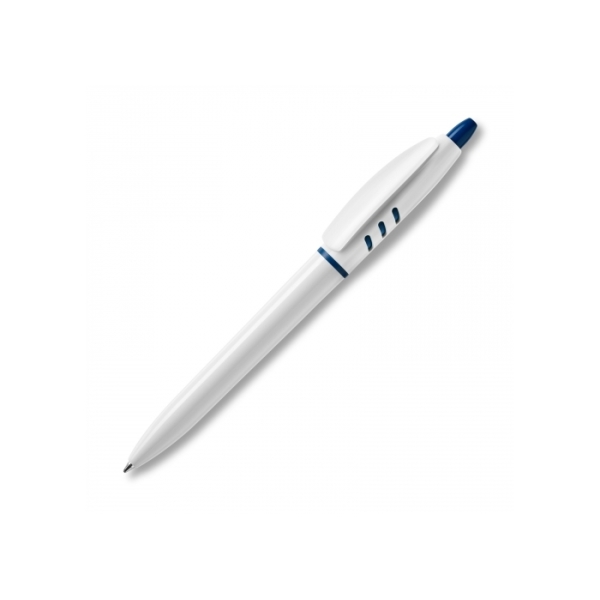 Ball pen S30 hardcolour - White / Dark Blue