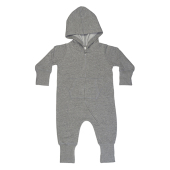 Baby All-in-One - Washed Grey Melange - 6-12