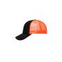 MB6550 5 Panel Retro Mesh Cap - black/neon-orange - one size