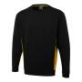 Two Tone Crew New Sweatshirt - XS - Black/Yellow