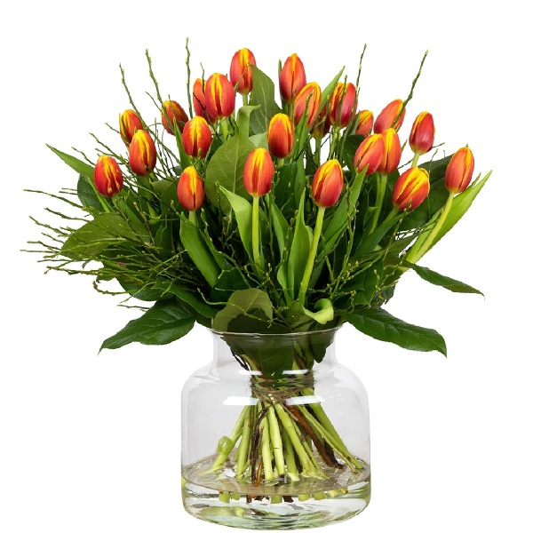 Multicolour (warm) tulpenboeket (incl. verzendkosten)