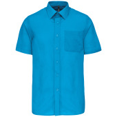 Ace - Heren overhemd korte mouwen Bright Turquoise XXL