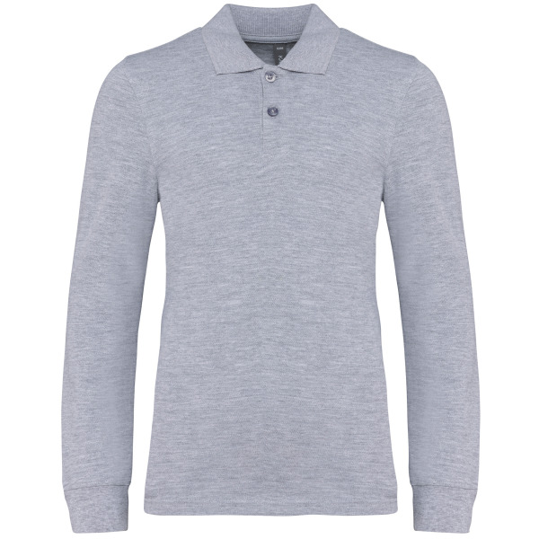 Kinderpolo lange mouwen Oxford Grey 6/8 ans