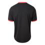 AWDis Cool Stand Collar Sports Polo Shirt, Jet Black/Fire Red, L, Just Cool