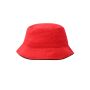 MB012 Fisherman Piping Hat - red/black - S/M