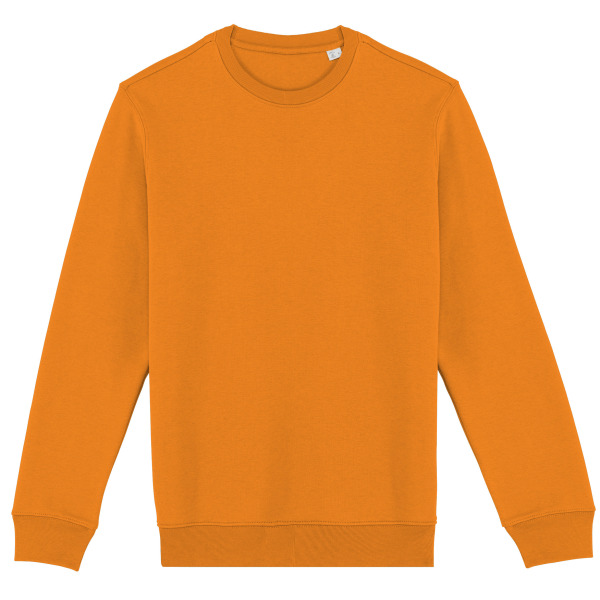 Ecologische uniseks sweater met ronde hals Tangerine XS