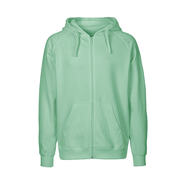 Neutral mens zip hoodie-Dusty-Mint-M