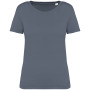 Afgewassen dames T-shirt Washed Mineral Grey XXL