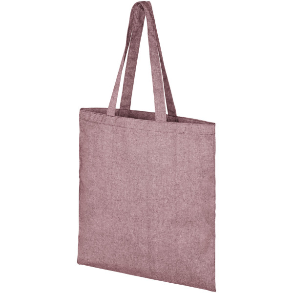 Pheebs 210 g/m² recycled tote bag 7L - Heather maroon