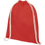 Oregon 100 g/m² cotton drawstring backpack 5L - Red