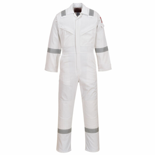 Flame Resistant Anti-Static Coverall 350g White