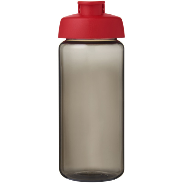 H2O Active® Octave Tritan™ 600 ml flip lid sport bottle - Charcoal/Red
