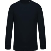 Herensweater BIO ronde hals raglanmouwen Navy XL