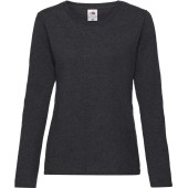 Lady-fit Valueweight Long Sleeve T (61-404-0) Dark Heather Grey S