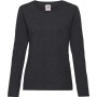 Lady-fit Valueweight Long Sleeve T (61-404-0) Dark Heather Grey XL
