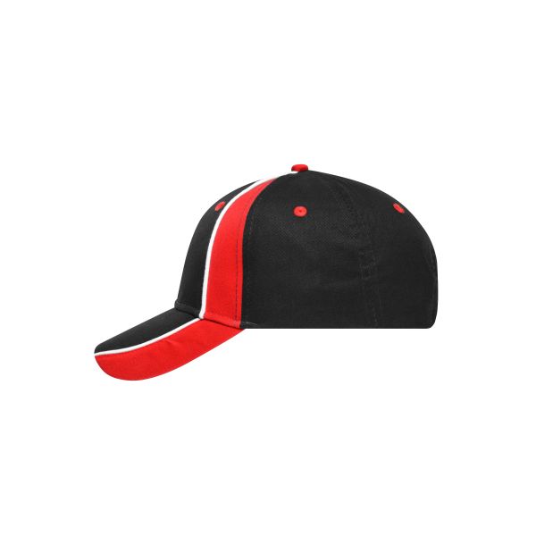 MB135 Club Cap - black/red/white - one size