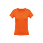 Ladies' short-sleeved V-neck T-shirt Orange XXL